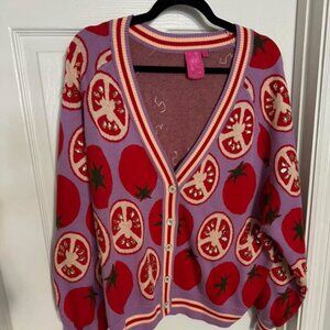 Queen of Sparkles Tomato Cardigan